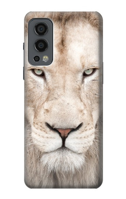 W2399 Lion Visage Etui Coque Housse et Flip Housse Cuir pour OnePlus Nord 2 5G