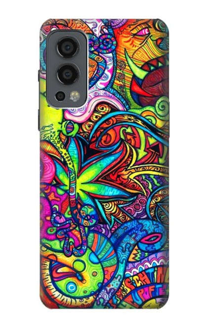 W3255 Motif Art coloré Etui Coque Housse et Flip Housse Cuir pour OnePlus Nord 2 5G