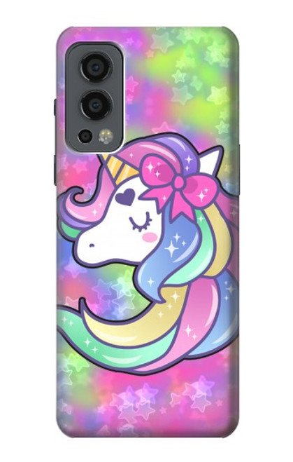 W3264 Pastel Licorne Etui Coque Housse et Flip Housse Cuir pour OnePlus Nord 2 5G