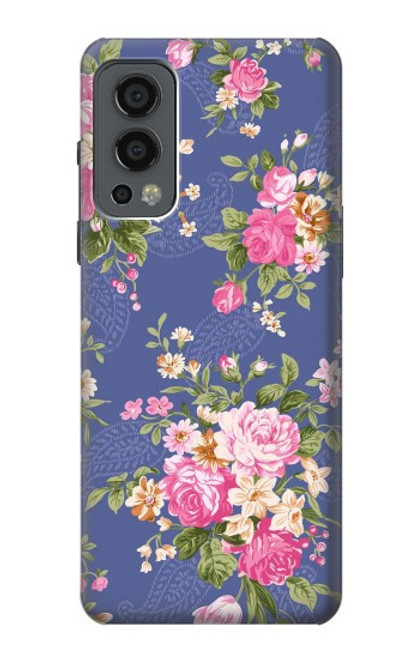 W3265 Motif Fleur millésimé Etui Coque Housse et Flip Housse Cuir pour OnePlus Nord 2 5G