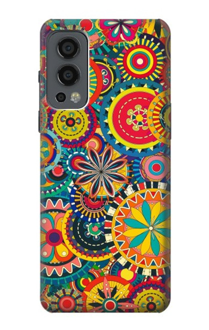 W3272 Motif coloré Etui Coque Housse et Flip Housse Cuir pour OnePlus Nord 2 5G