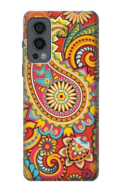 W3402 Floral Paisley Seamless Etui Coque Housse et Flip Housse Cuir pour OnePlus Nord 2 5G