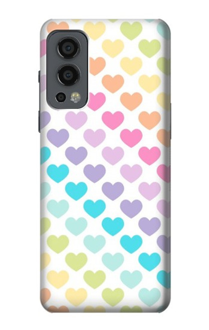 W3499 Motif coloré coeur Etui Coque Housse et Flip Housse Cuir pour OnePlus Nord 2 5G