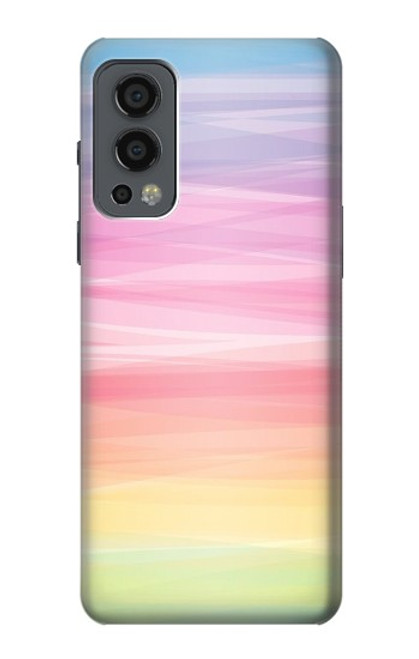 W3507 Coloré Arc-en-ciel pastel Etui Coque Housse et Flip Housse Cuir pour OnePlus Nord 2 5G