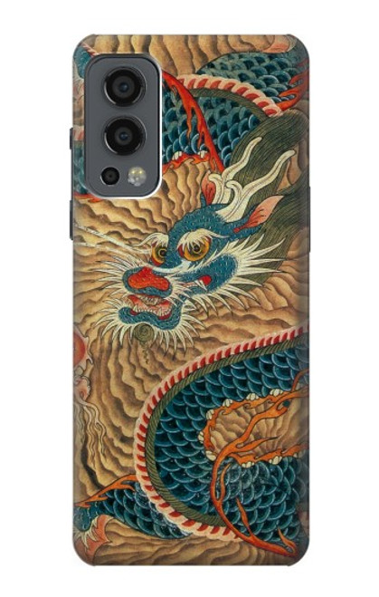 W3541 Peinture Dragon Nuage Etui Coque Housse et Flip Housse Cuir pour OnePlus Nord 2 5G