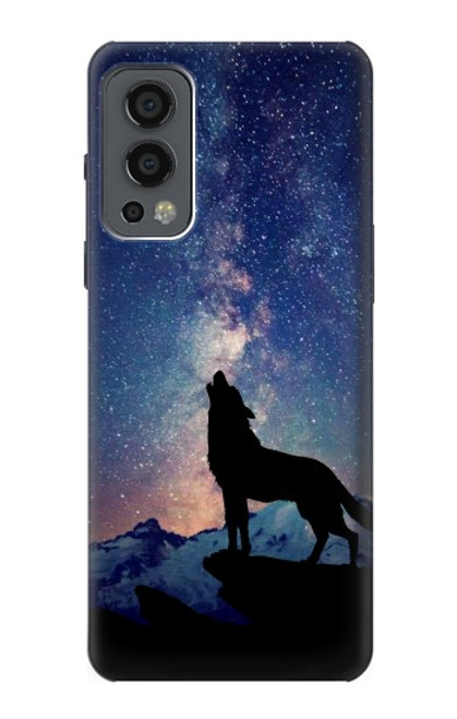 W3555 Loup Hurlant Million étoiles Etui Coque Housse et Flip Housse Cuir pour OnePlus Nord 2 5G