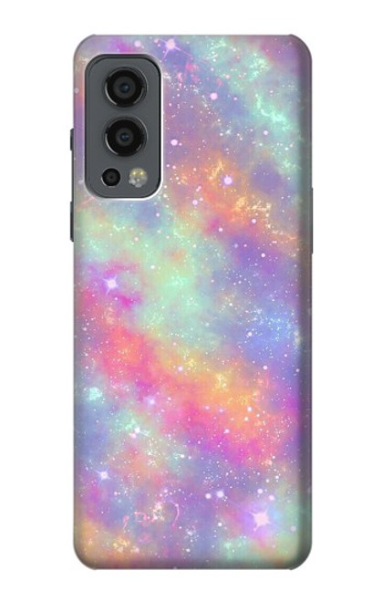 W3706 Arc-en-ciel pastel Galaxy Pink Sky Etui Coque Housse et Flip Housse Cuir pour OnePlus Nord 2 5G