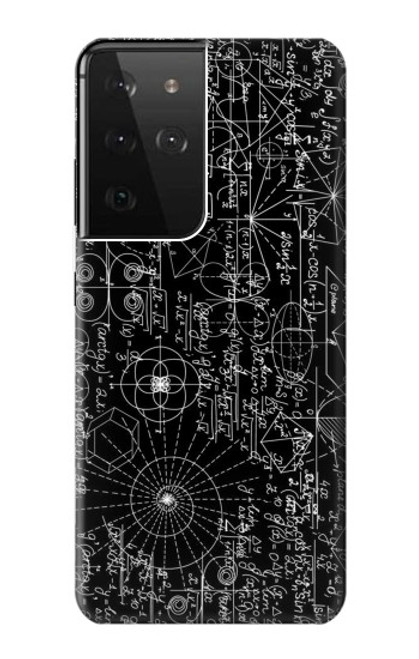 W3808 Tableau noir de mathématiques Etui Coque Housse et Flip Housse Cuir pour Samsung Galaxy S21 Ultra 5G