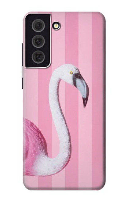 W3805 Flamant Rose Pastel Etui Coque Housse et Flip Housse Cuir pour Samsung Galaxy S21 FE 5G