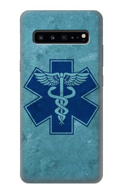 W3824 Symbole Médical Caducée Etui Coque Housse et Flip Housse Cuir pour Samsung Galaxy S10 5G
