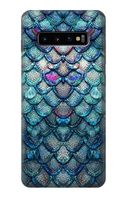 W3809 Écaille de poisson sirène Etui Coque Housse et Flip Housse Cuir pour Samsung Galaxy S10 Plus