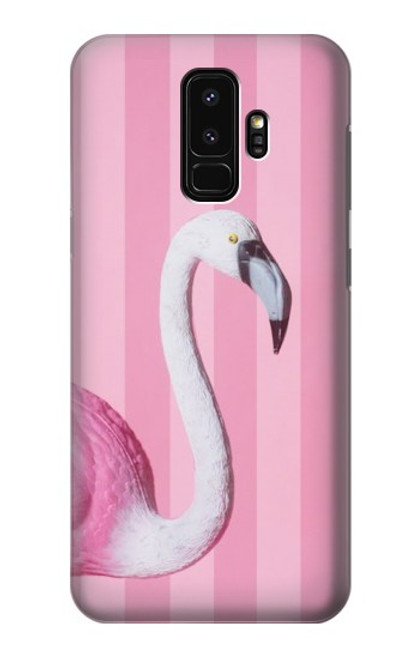 W3805 Flamant Rose Pastel Etui Coque Housse et Flip Housse Cuir pour Samsung Galaxy S9 Plus