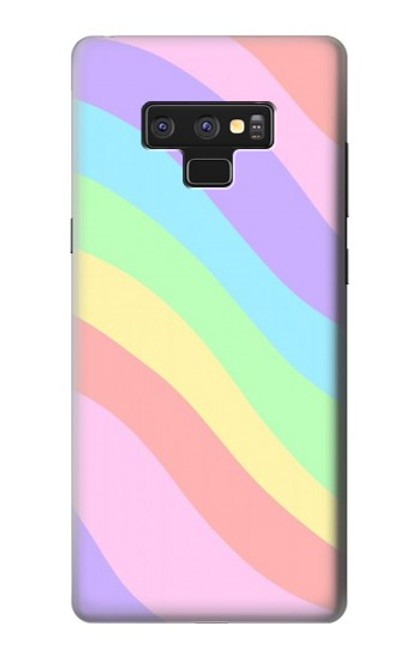 W3810 Vague d'été licorne pastel Etui Coque Housse et Flip Housse Cuir pour Note 9 Samsung Galaxy Note9