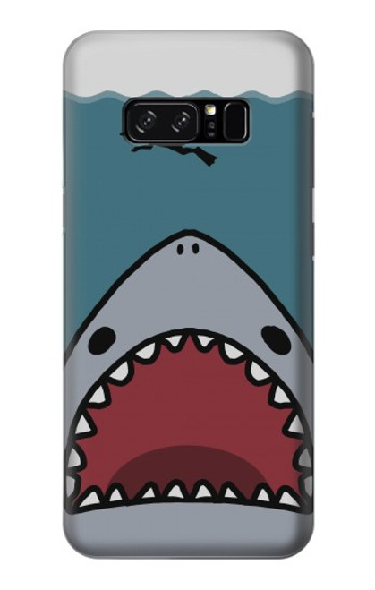 W3825 Plongée en mer de requin de dessin animé Etui Coque Housse et Flip Housse Cuir pour Note 8 Samsung Galaxy Note8