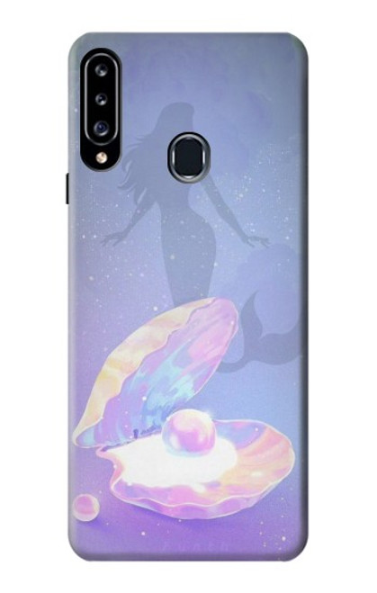 W3823 Beauté Perle Sirène Etui Coque Housse et Flip Housse Cuir pour Samsung Galaxy A20s