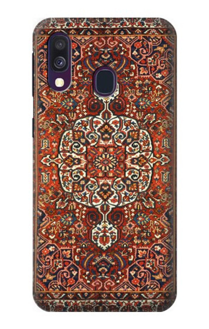 W3813 Motif de tapis persan Etui Coque Housse et Flip Housse Cuir pour Samsung Galaxy A40