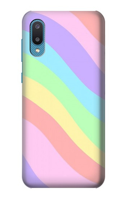 W3810 Vague d'été licorne pastel Etui Coque Housse et Flip Housse Cuir pour Samsung Galaxy A04, Galaxy A02, M02