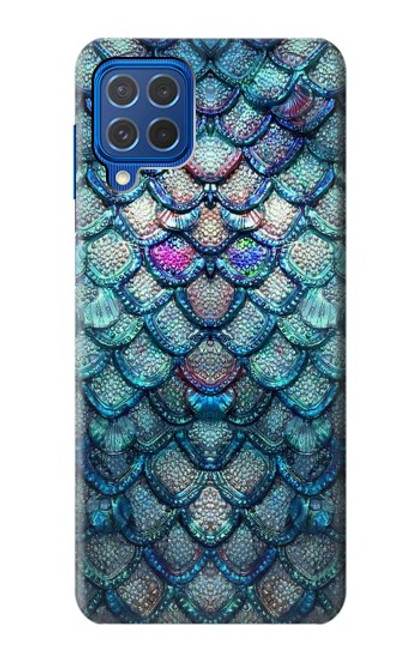 W3809 Écaille de poisson sirène Etui Coque Housse et Flip Housse Cuir pour Samsung Galaxy M62