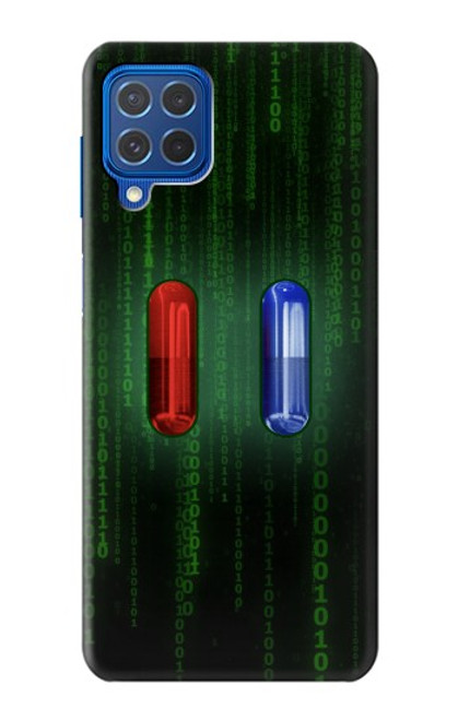 W3816 Comprimé Rouge Comprimé Bleu Capsule Etui Coque Housse et Flip Housse Cuir pour Samsung Galaxy M62