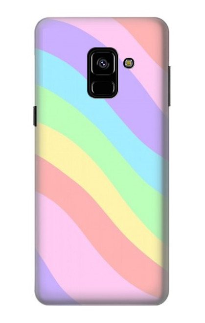 W3810 Vague d'été licorne pastel Etui Coque Housse et Flip Housse Cuir pour Samsung Galaxy A8 (2018)