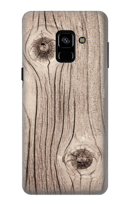 W3822 Graphique de la texture du bois imprimé Etui Coque Housse et Flip Housse Cuir pour Samsung Galaxy A8 (2018)