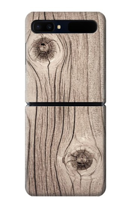 W3822 Graphique de la texture du bois imprimé Etui Coque Housse et Flip Housse pour Samsung Galaxy Z Flip 5G