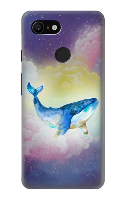 W3802 Rêve Baleine Pastel Fantaisie Etui Coque Housse et Flip Housse Cuir pour Google Pixel 3