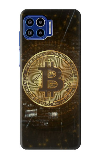 W3798 Crypto-monnaie Bitcoin Etui Coque Housse et Flip Housse Cuir pour Motorola One 5G