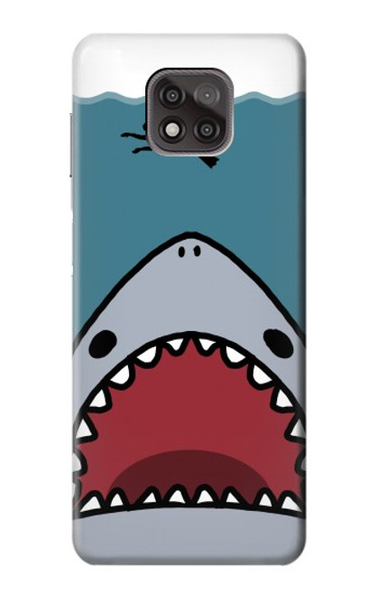 W3825 Plongée en mer de requin de dessin animé Etui Coque Housse et Flip Housse Cuir pour Motorola Moto G Power (2021)