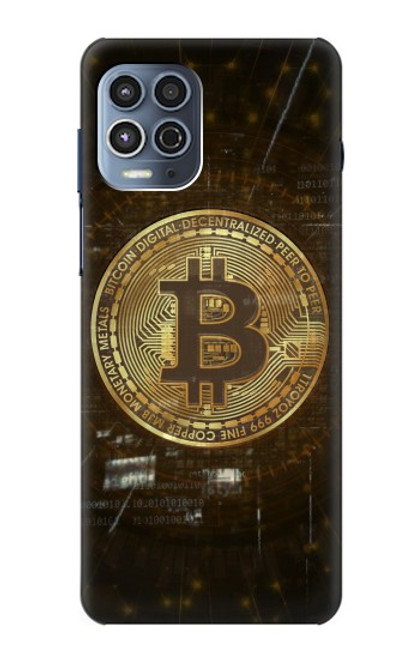 W3798 Crypto-monnaie Bitcoin Etui Coque Housse et Flip Housse Cuir pour Motorola Moto G100