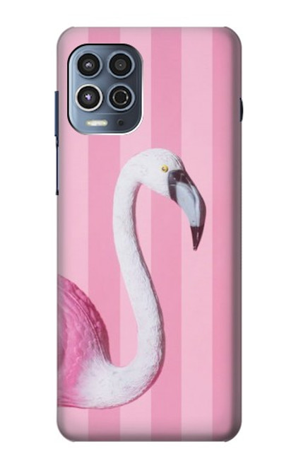 W3805 Flamant Rose Pastel Etui Coque Housse et Flip Housse Cuir pour Motorola Moto G100