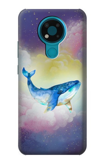 W3802 Rêve Baleine Pastel Fantaisie Etui Coque Housse et Flip Housse Cuir pour Nokia 3.4