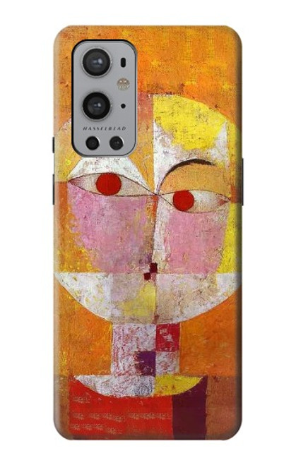 W3811 Paul Klee Senecio Homme Tête Etui Coque Housse et Flip Housse Cuir pour OnePlus 9 Pro