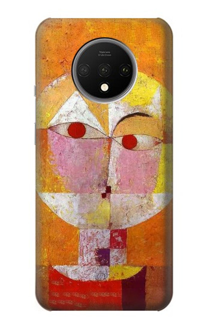 W3811 Paul Klee Senecio Homme Tête Etui Coque Housse et Flip Housse Cuir pour OnePlus 7T