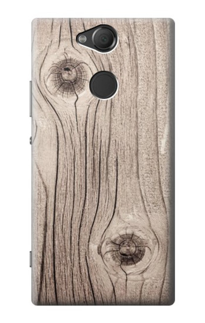 W3822 Graphique de la texture du bois imprimé Etui Coque Housse et Flip Housse Cuir pour Sony Xperia XA2