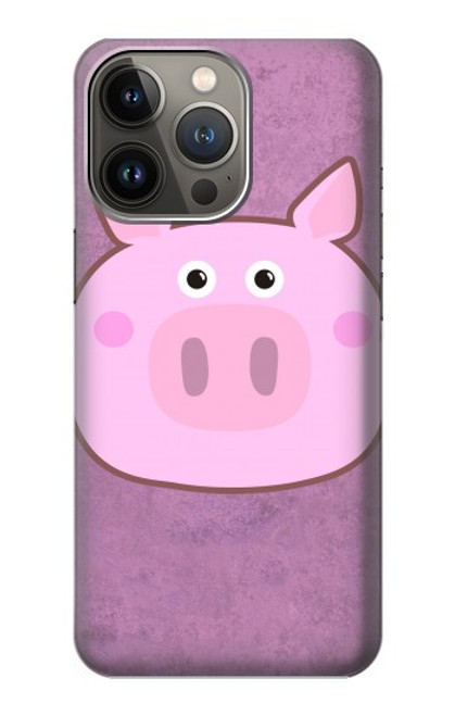 W3269 Porc Dessin animé Etui Coque Housse et Flip Housse Cuir pour iPhone 13 Pro