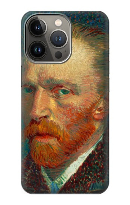 W3335 Vincent Van Gogh Autoportrait Etui Coque Housse et Flip Housse Cuir pour iPhone 13 Pro