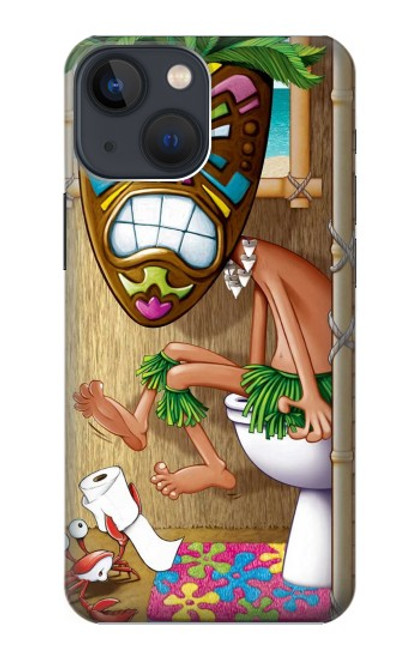 W1702 Tiki Homme Toilette Etui Coque Housse et Flip Housse Cuir pour iPhone 13 mini