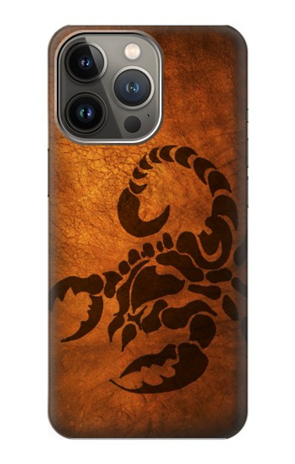 W0683 Scorpion Tatouage Etui Coque Housse et Flip Housse Cuir pour iPhone 13 Pro Max