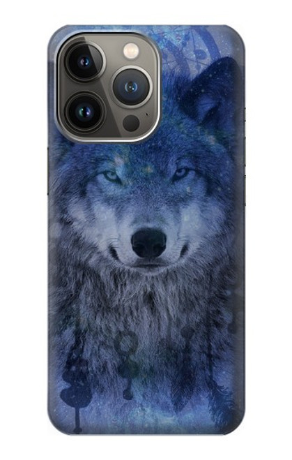 W3410 Loup Dream Catcher Etui Coque Housse et Flip Housse Cuir pour iPhone 13 Pro Max