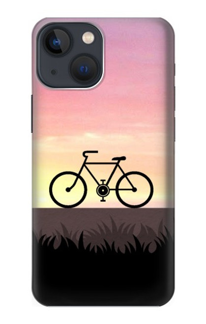 W3252 vélo Coucher de soleil Etui Coque Housse et Flip Housse Cuir pour iPhone 13