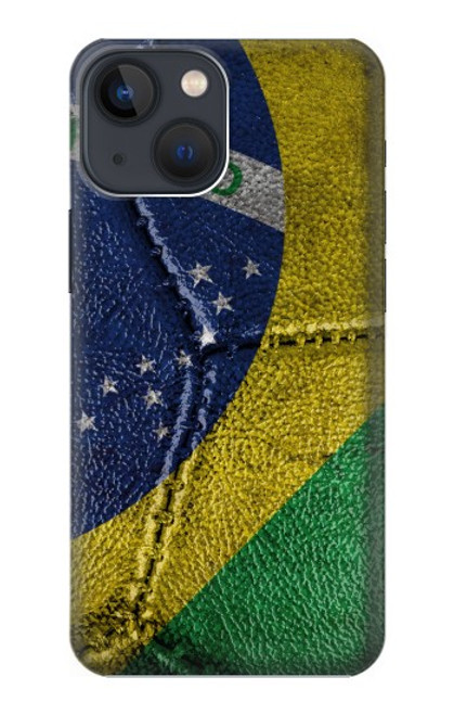 W3297 Brésil Drapeau graphique Football Millésime Etui Coque Housse et Flip Housse Cuir pour iPhone 13