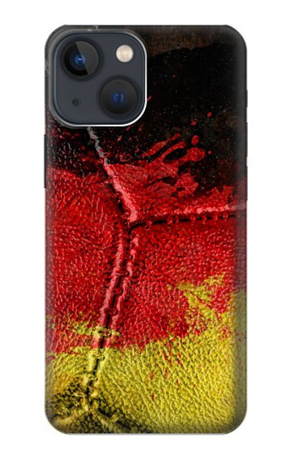 W3303 Allemagne Drapeau graphique Football Millésime Etui Coque Housse et Flip Housse Cuir pour iPhone 13