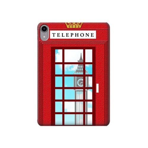 W2059 Angleterre britannique Cabine téléphonique Minimaliste Tablet Etui Coque Housse pour iPad mini 6, iPad mini (2021)