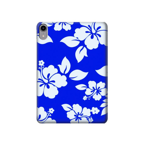 W2244 Motif Hawai Hibiscus Bleu Tablet Etui Coque Housse pour iPad mini 6, iPad mini (2021)