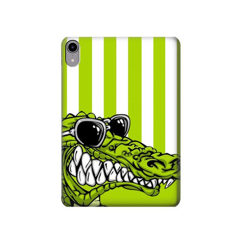 W2323 Crocodile vert drôle d'alligator Tablet Etui Coque Housse pour iPad mini 6, iPad mini (2021)