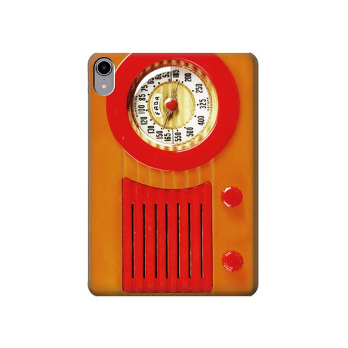 W2780 Radio bakélite orange millésimé Tablet Etui Coque Housse pour iPad mini 6, iPad mini (2021)