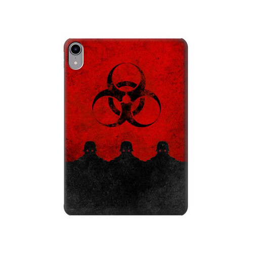 W2917 Biohazards Virus Alert Rouge Tablet Etui Coque Housse pour iPad mini 6, iPad mini (2021)