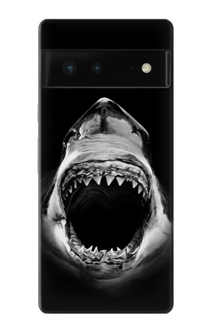 W3100 Requin blanc Etui Coque Housse et Flip Housse Cuir pour Google Pixel 6