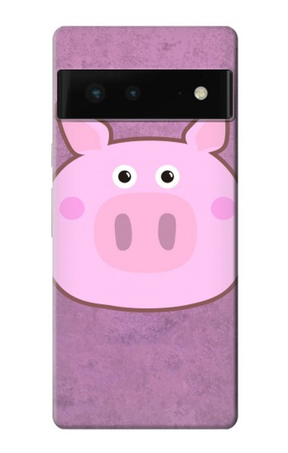 W3269 Porc Dessin animé Etui Coque Housse et Flip Housse Cuir pour Google Pixel 6